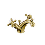 JTP Grosvenor Cross Basin Mixer with Pop Up Waste in Polished Gold