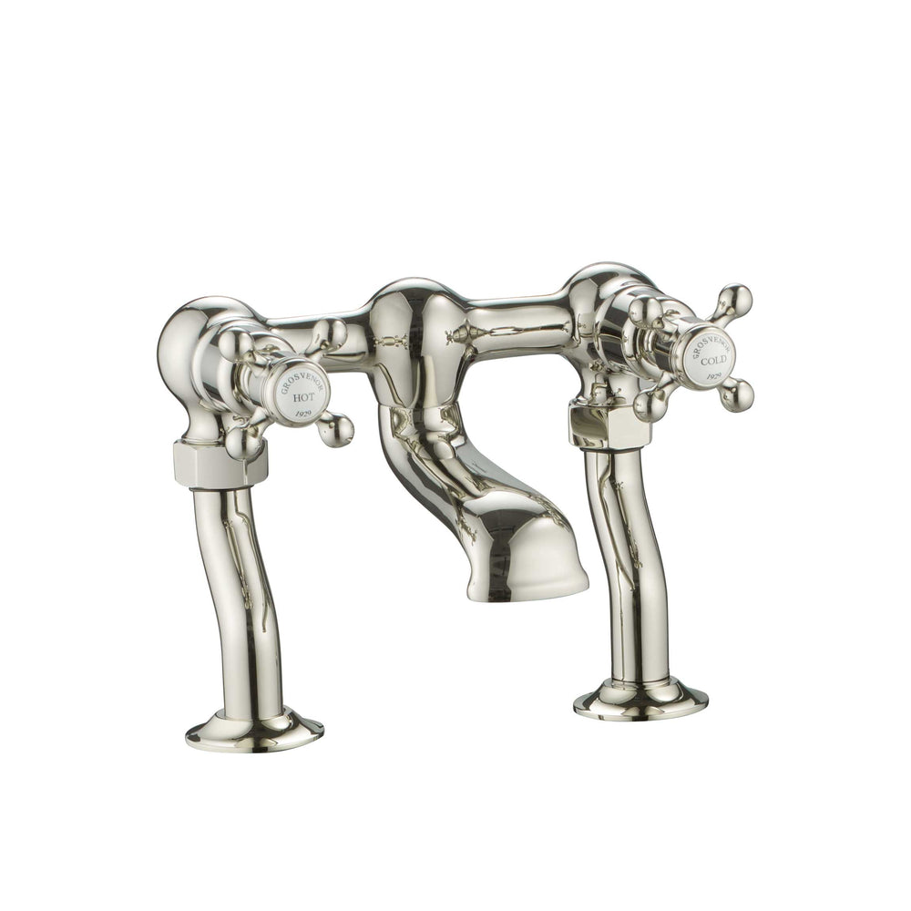JTP Grosvenor Cross Bath Filler in Polished Nickel