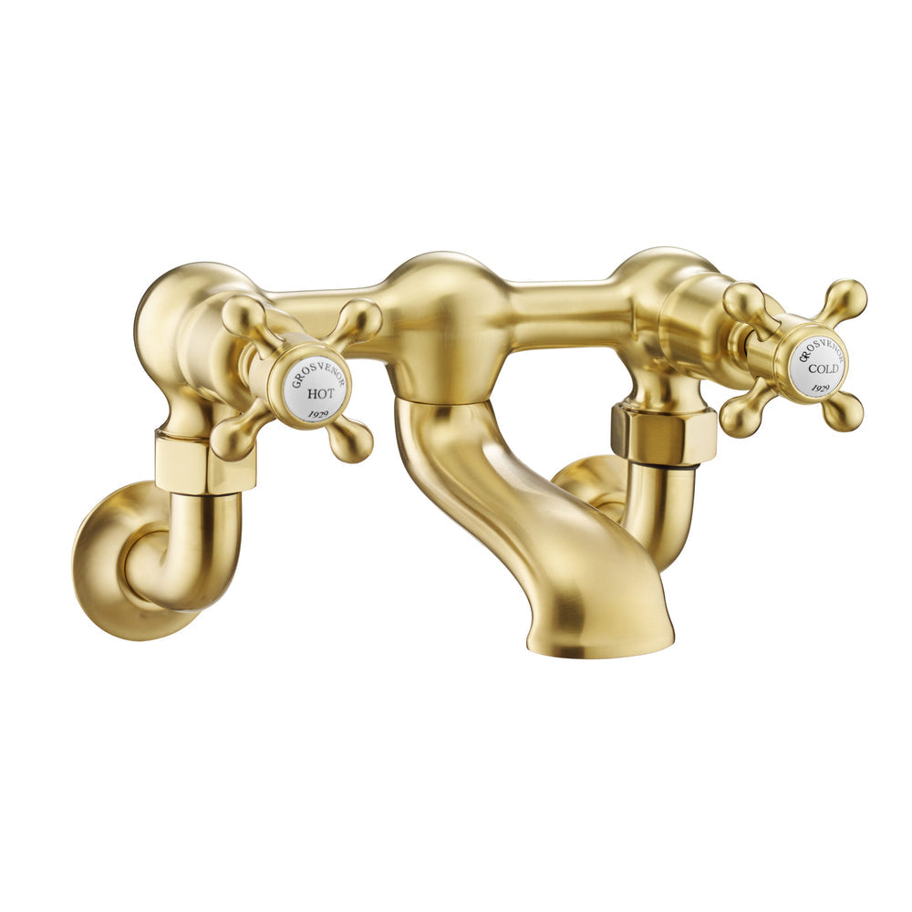 JTP Grosvenor Cross Bath Filler in Brushed Brass