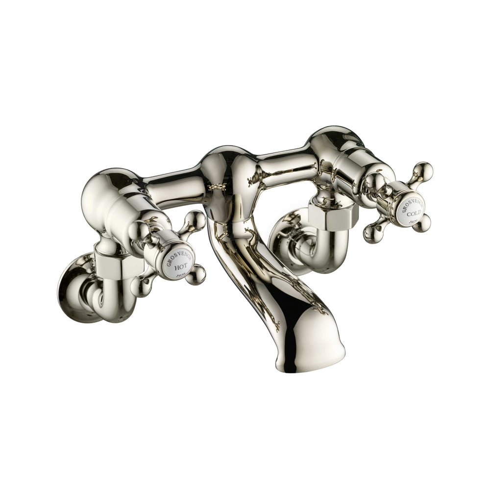 JTP Grosvenor Cross Bath Filler in Polished Nickel