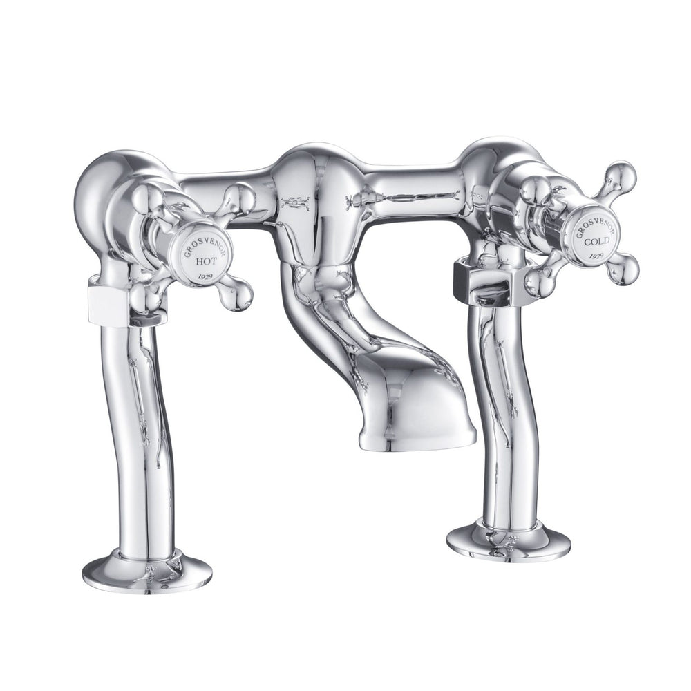 JTP Grosvenor Cross Bath Filler in Chrome