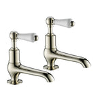 JTP Grosvenor Lever Long Nose Basin Taps in Polished Nickel