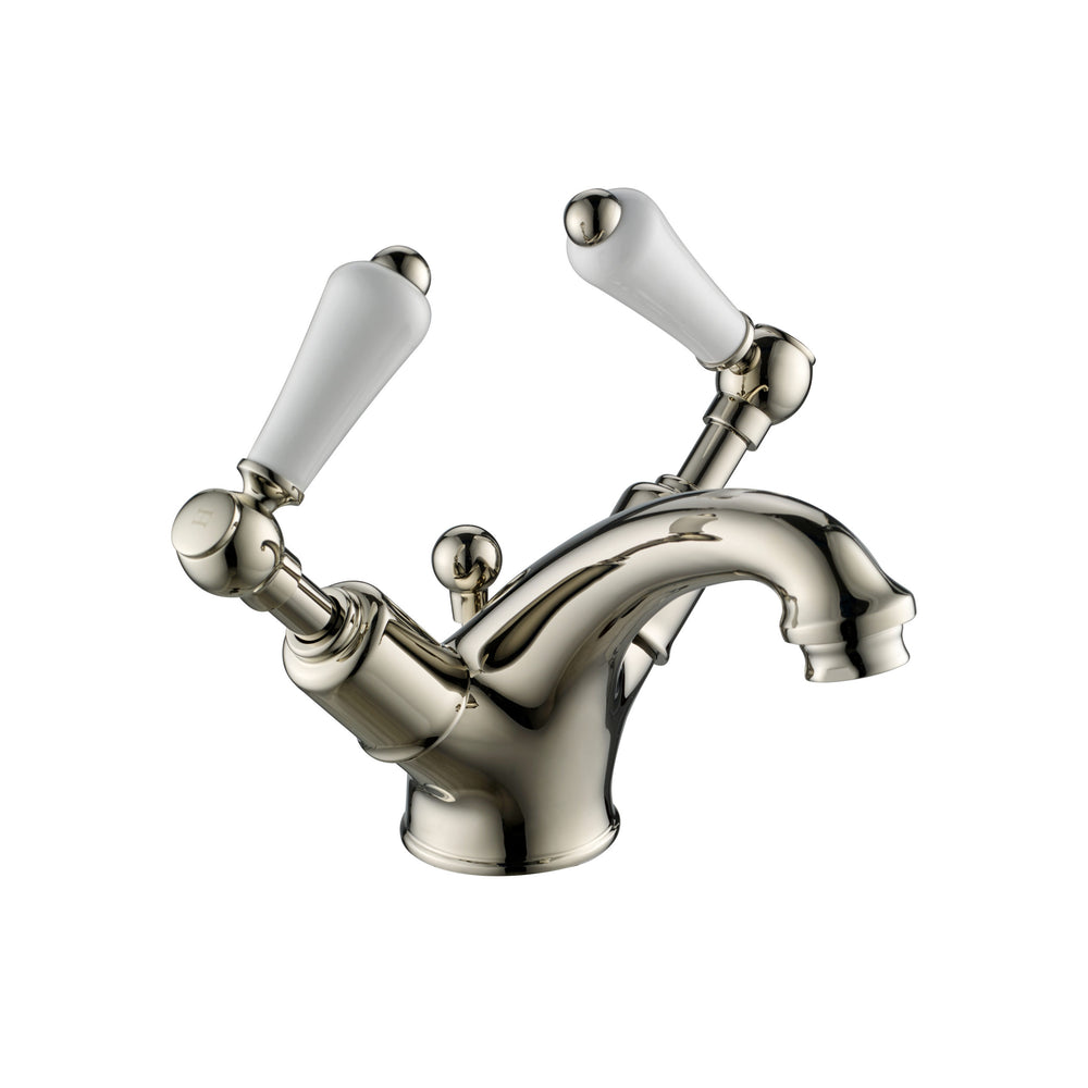 JTP Grosvenor Lever Basin Mixer with Pop Up Waste in Polished Nickel