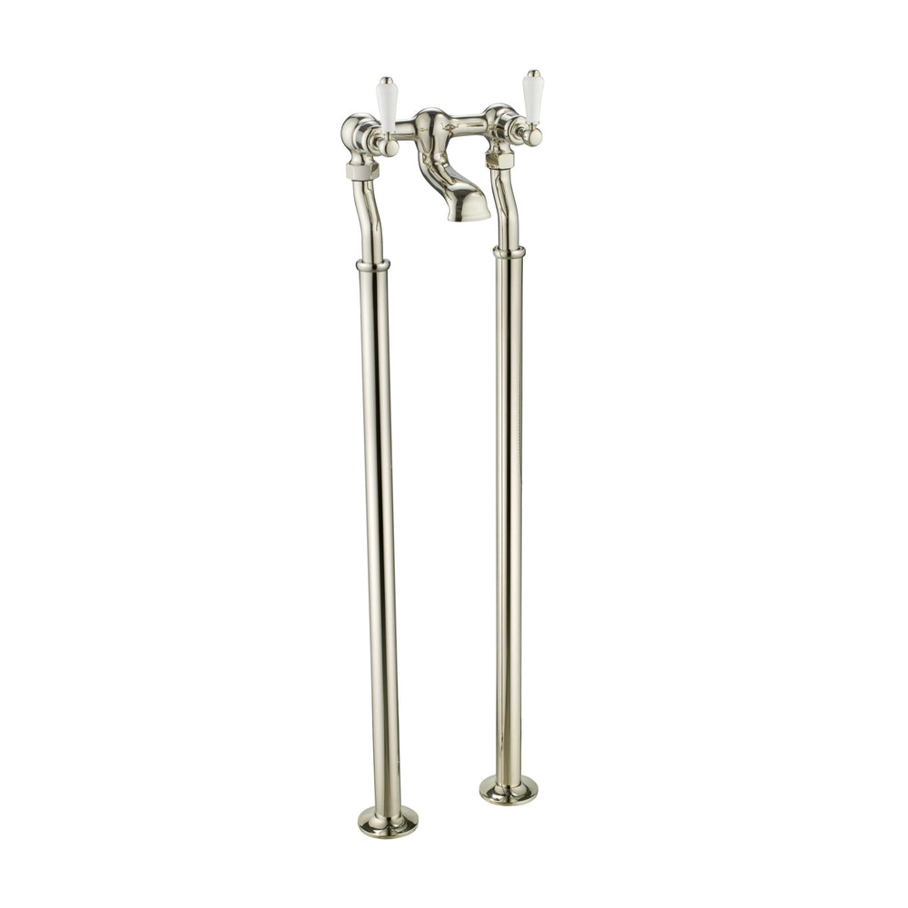 JTP Grosvenor Lever Freestanding Bath Filler in Polished Nickel