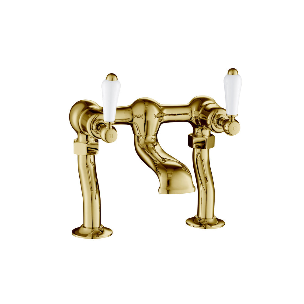 JTP Grosvenor Lever Bath Filler in Polished Gold