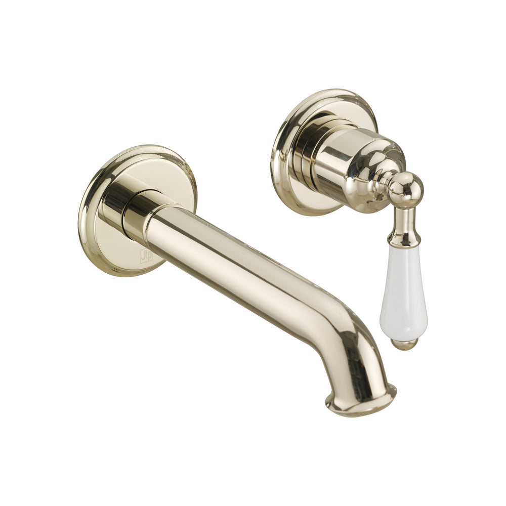 JTP Grosvenor Lever Single Lever Wall Mounted Basin Mixer in Polished Nickel