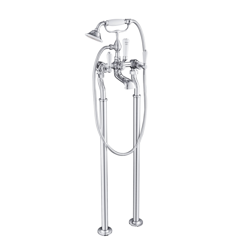 JTP Grosvenor Lever Freestanding Bath Shower Mixer with Kit in Chrome