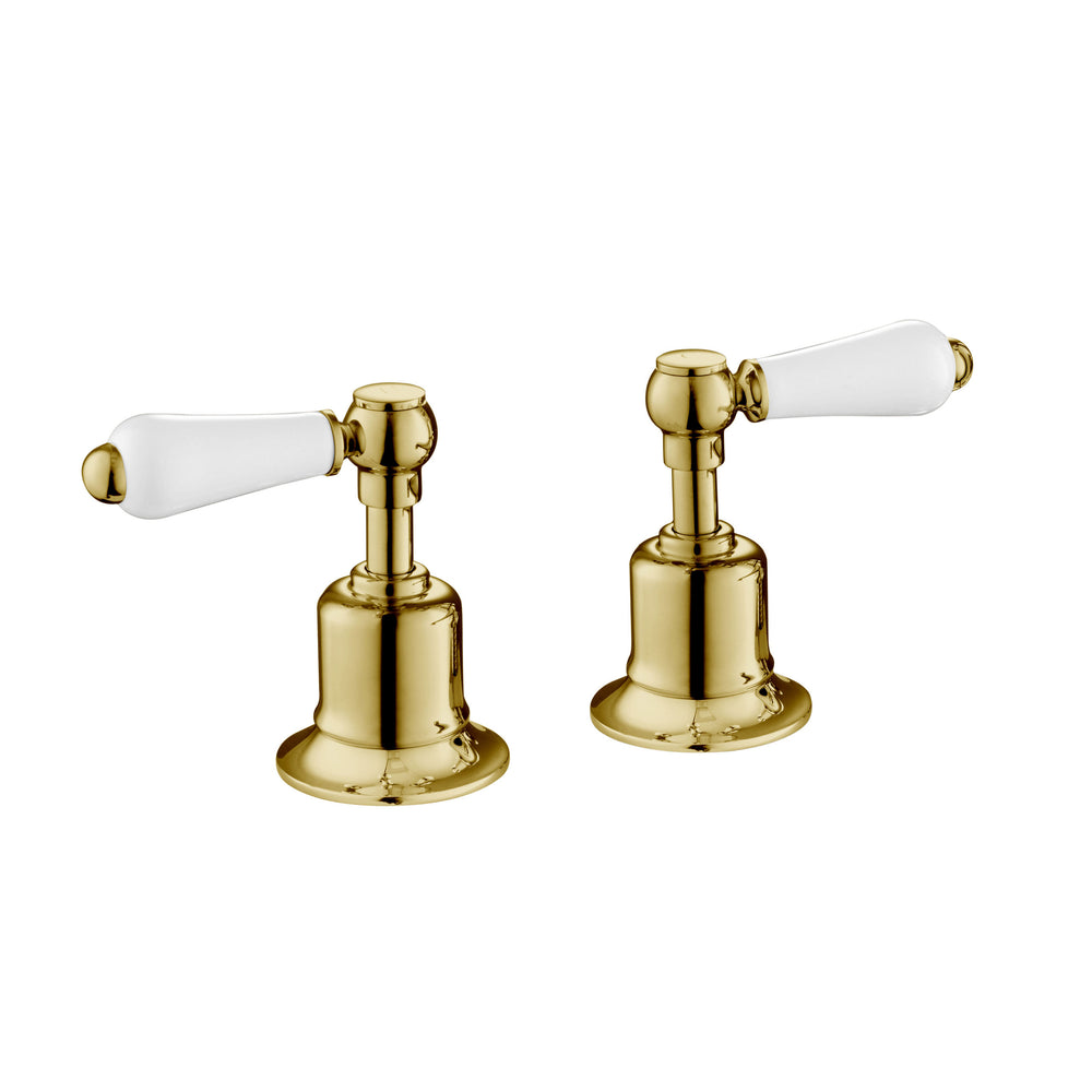 JTP Grosvenor Lever Deck Panel Valves 3/4" in Polished Gold