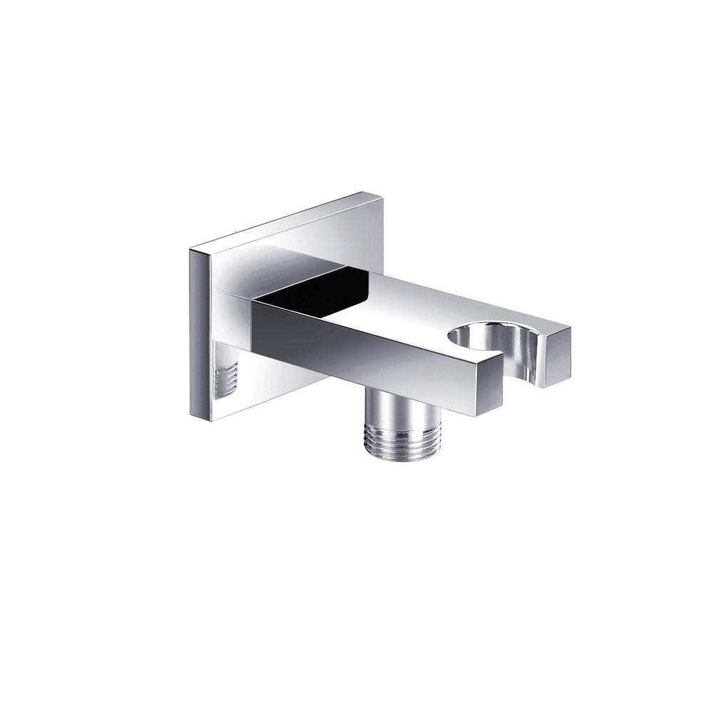 JTP Square Minimalist Wall Outlet and Holder in Chrome
