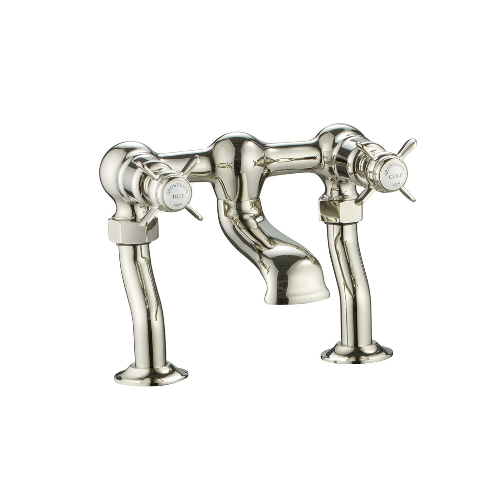 JTP Grosvenor Pinch Bath Filler in Polished Nickel