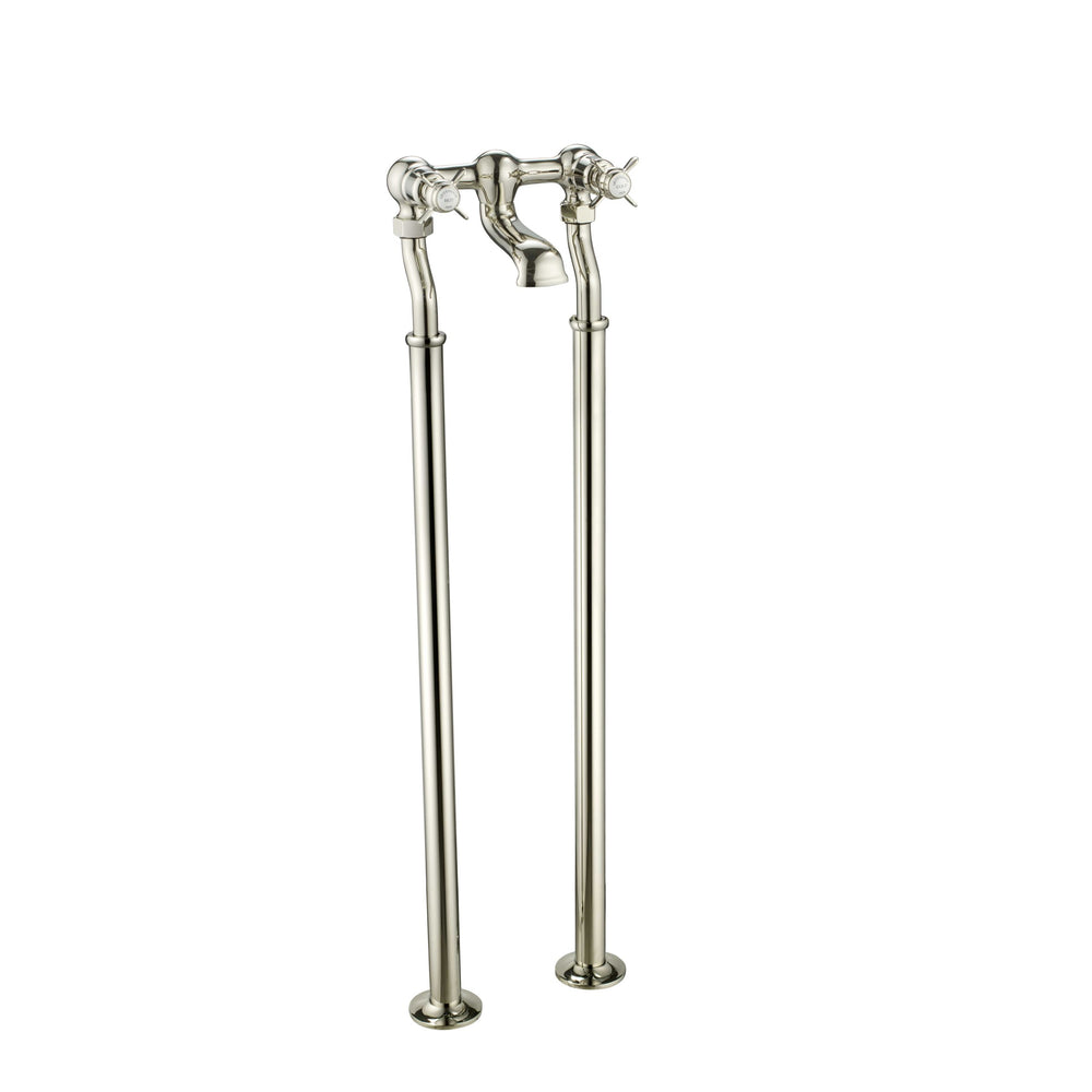 JTP Grosvenor Pinch Freestanding Bath Filler in Polished Nickel