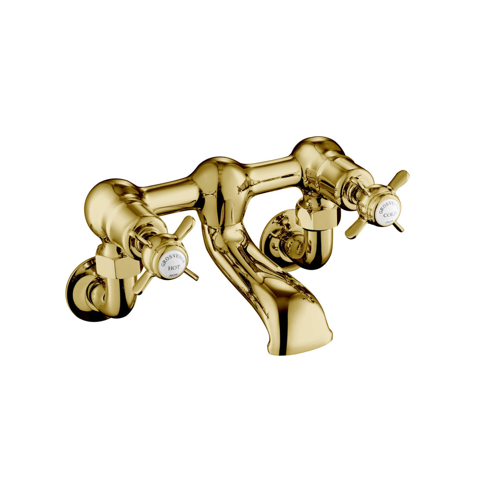 JTP Grosvenor Pinch Bath Filler in Polished Gold