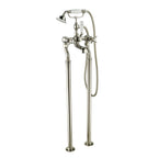 JTP Grosvenor Pinch Freestanding Bath Shower Mixer with Kit in Polished Nickel