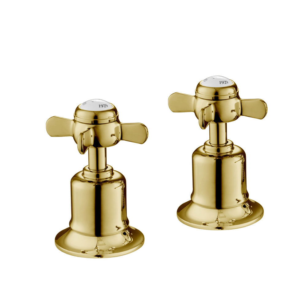 JTP Grosvenor Pinch Deck Panel Valves 3/4" in Polished Gold