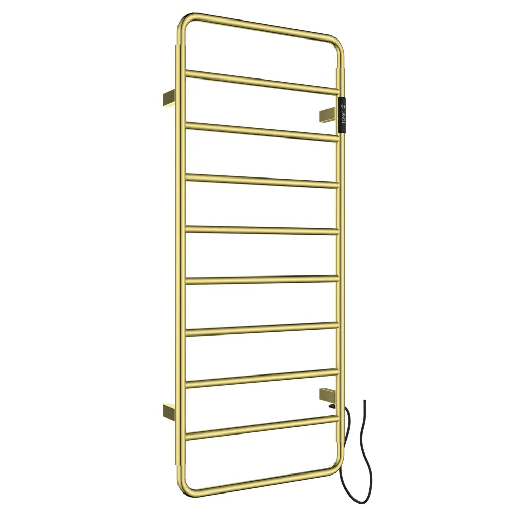 JTP Aero Electric Towel Radiator in Brushed Brass