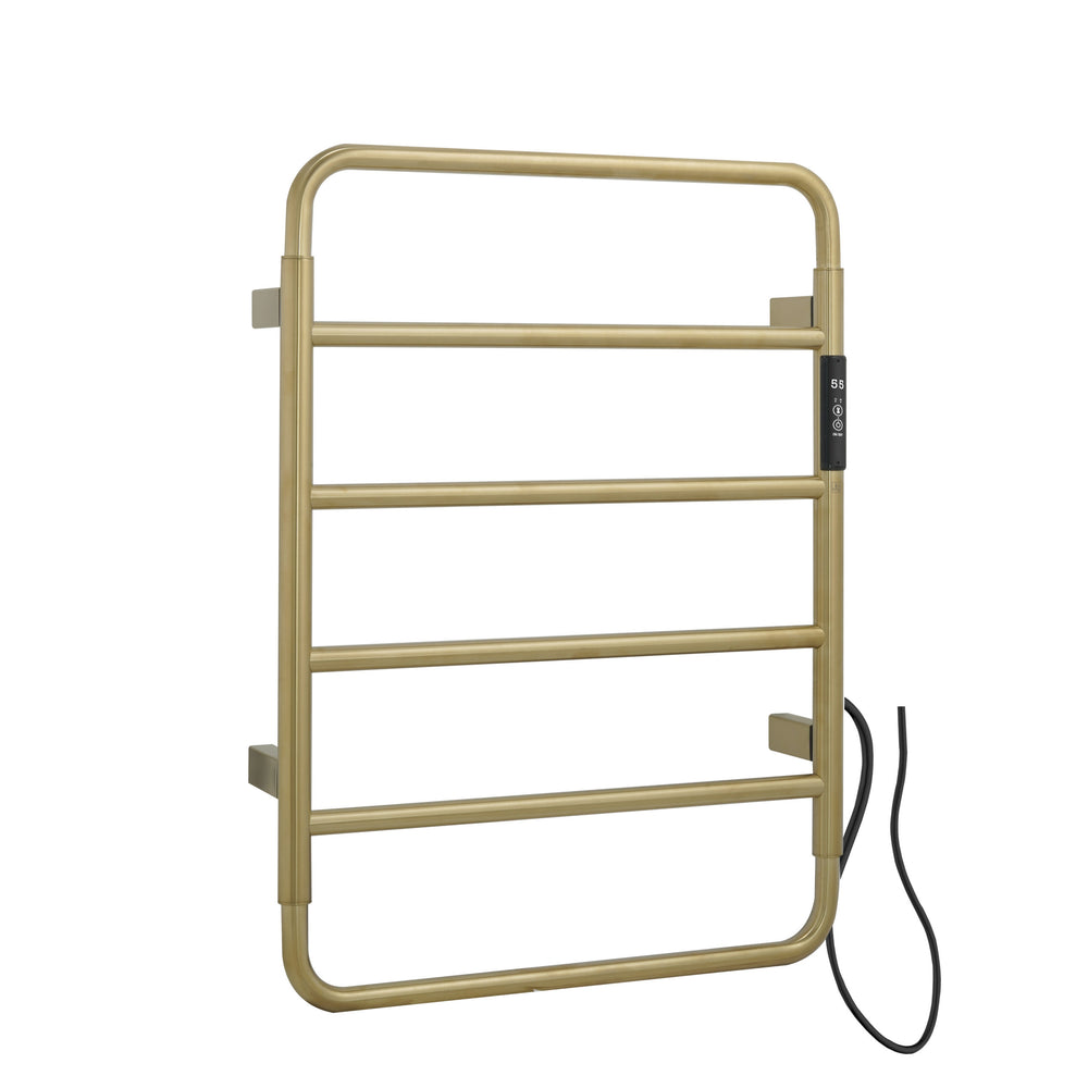 JTP Aero Electric Towel Radiator in Brushed Brass