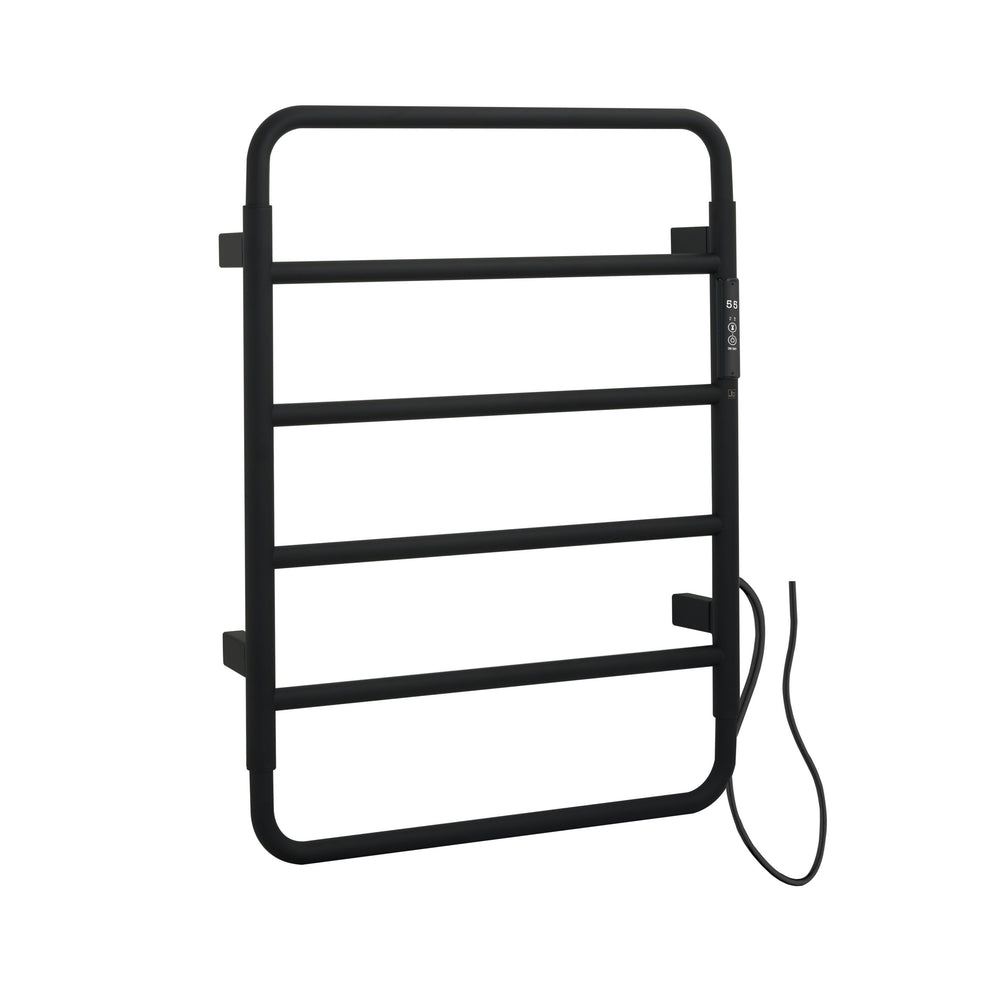 JTP Aero Electric Towel Radiator in Matt Black