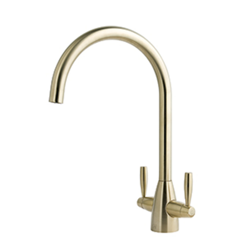 JTP Blink Kitchen Sink Mixer with Swivel Spout in Brushed Brass