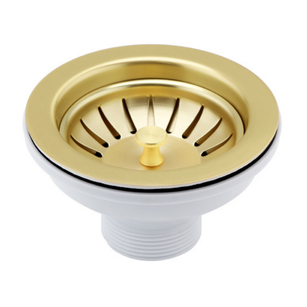 JTP Basket Strainer Waste in Brushed Brass