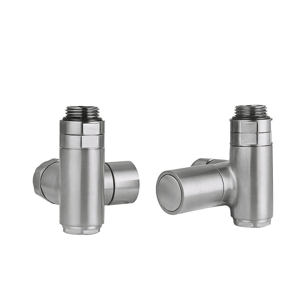 JTP Dual Fuel Radiator Valves (Pair) in Stainless Steel