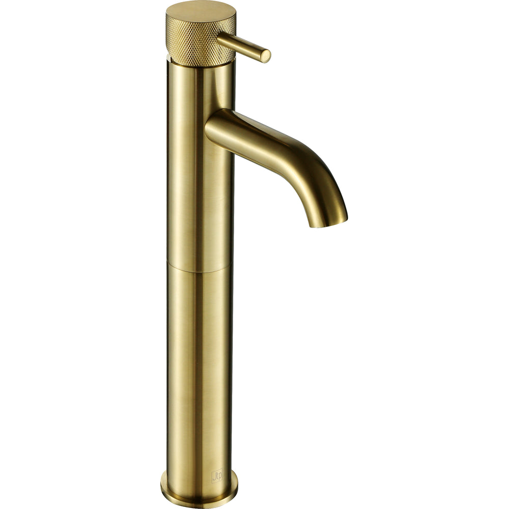 JTP VOS Tall Single Lever Basin Mixer in Brushed Brass