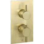 JTP VOS Thermostatic Concealed 2 Outlet Shower Valve 671 in Brushed Brass
