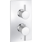 JTP VOS Thermostatic Concealed 2 Outlet Shower Valve 671 in Chrome
