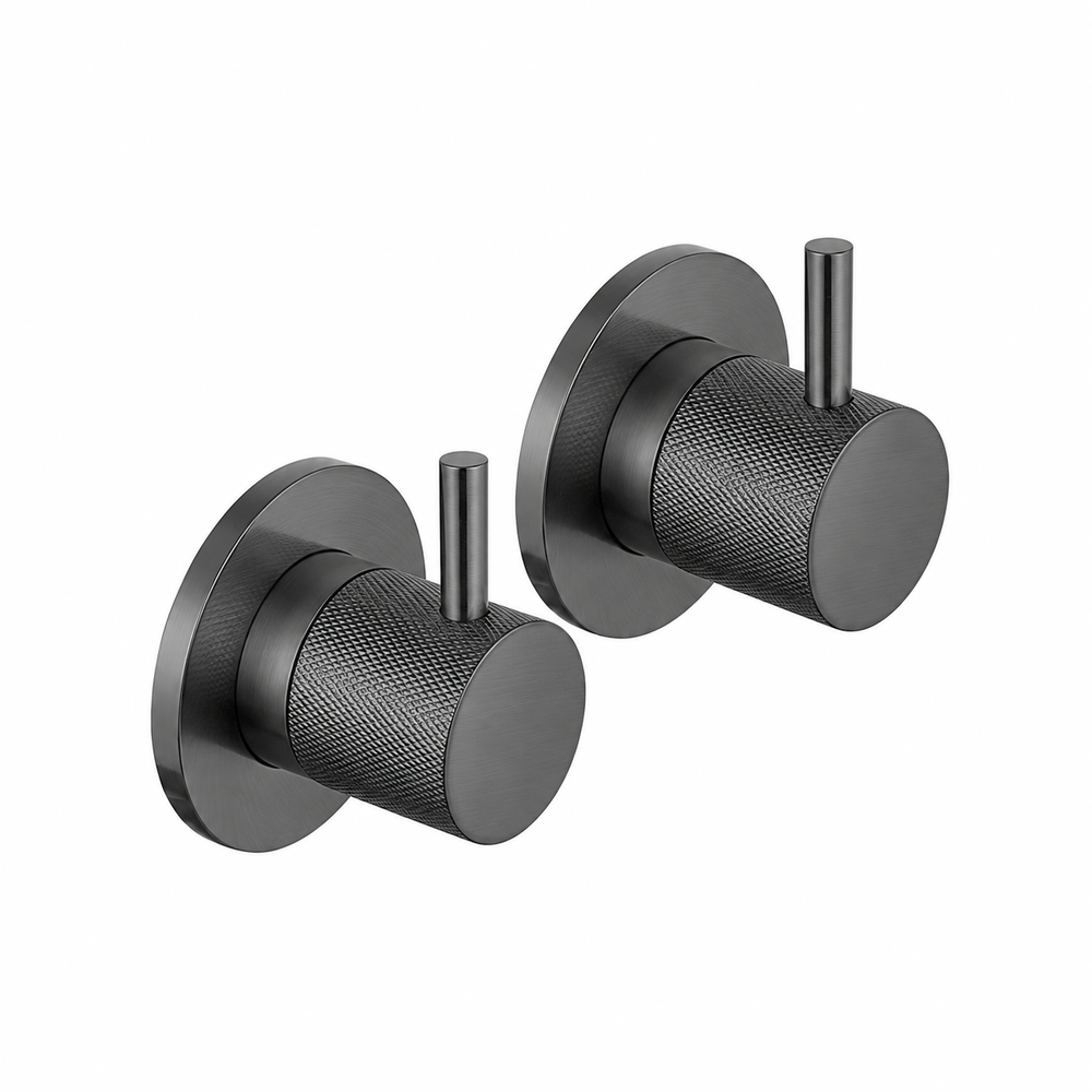 JTP VOS Wall Valves in Brushed Black