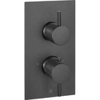 JTP VOS Thermostatic Concealed 2 Outlet Shower Valve 671 in Brushed Black