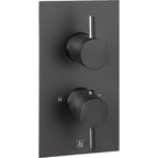 JTP VOS Thermostatic Concealed 1 Outlet Shower Valve in Matt Black