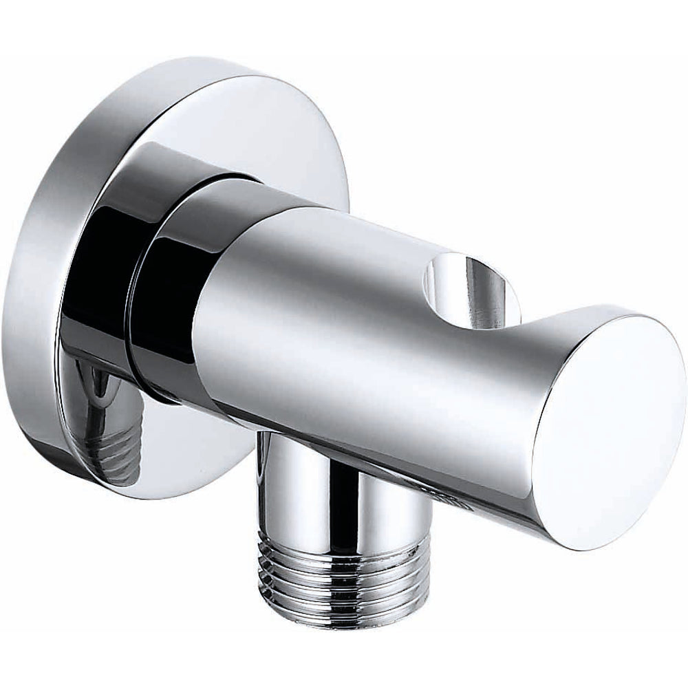 JTP VOS Water Outlet Elbow with Wall Support in Chrome