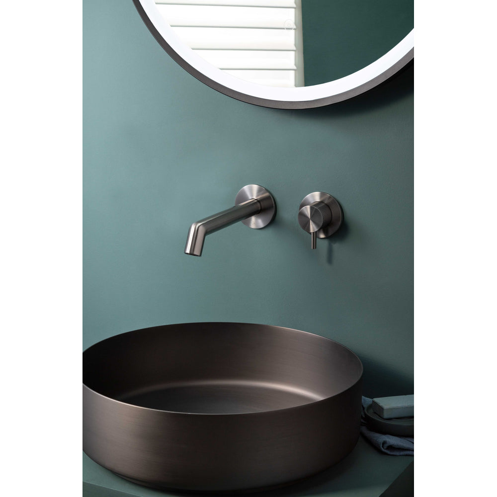 JTP EVO Wall Mounted Basin Mixer in Brushed Black