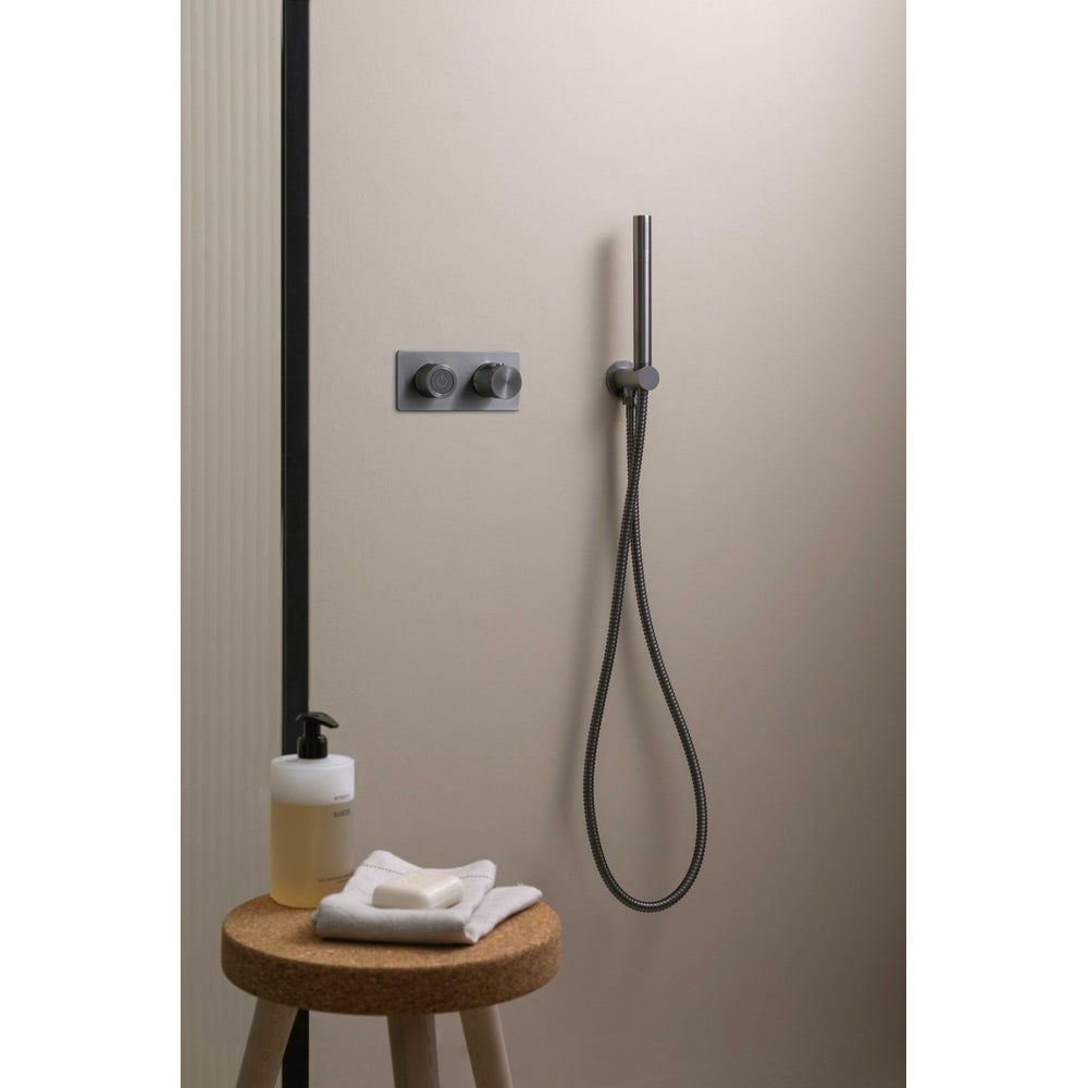 JTP EVO Thermostatic Concealed 2 Outlet Shower Valve 122 in Brushed Black