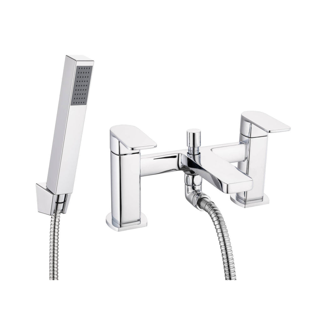 JTP Studio Form Bath Shower Mixer with Kit in Chrome