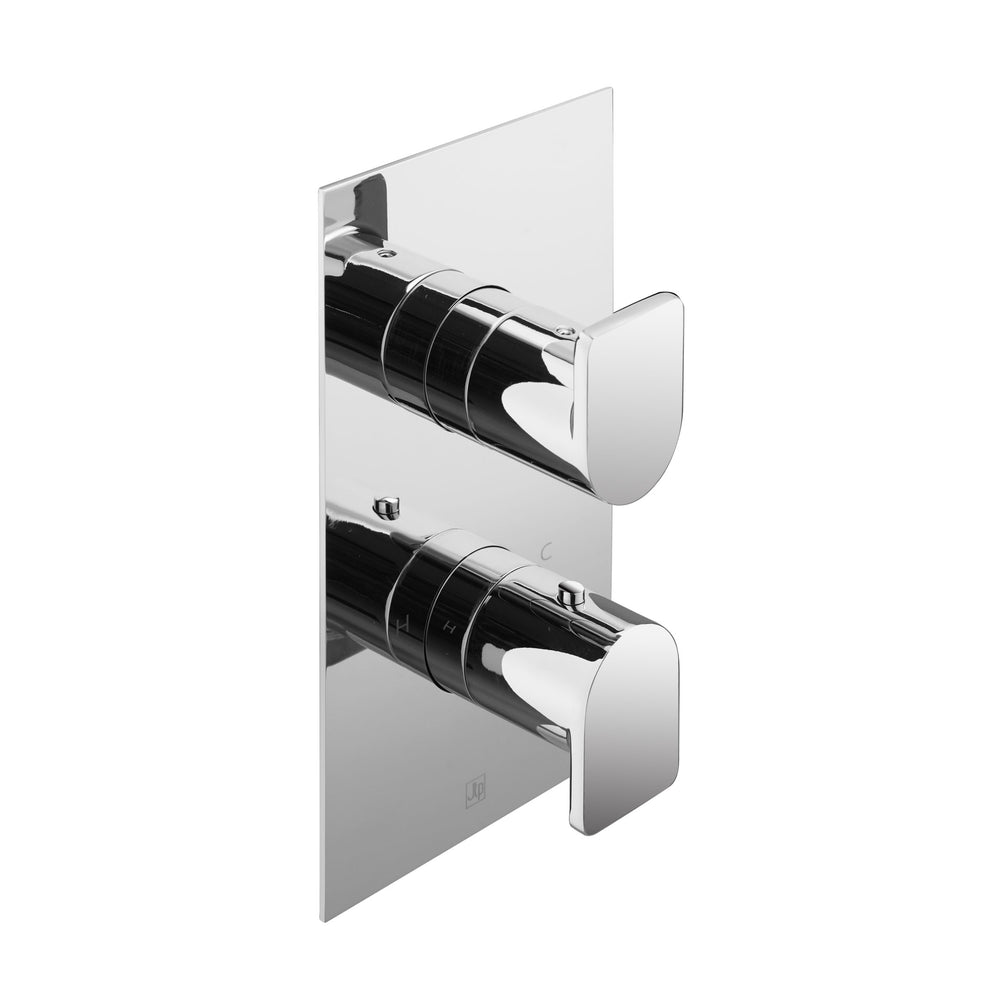 JTP Studio Form 2 Outlet Thermostatic Concealed Valve 671 in Chrome