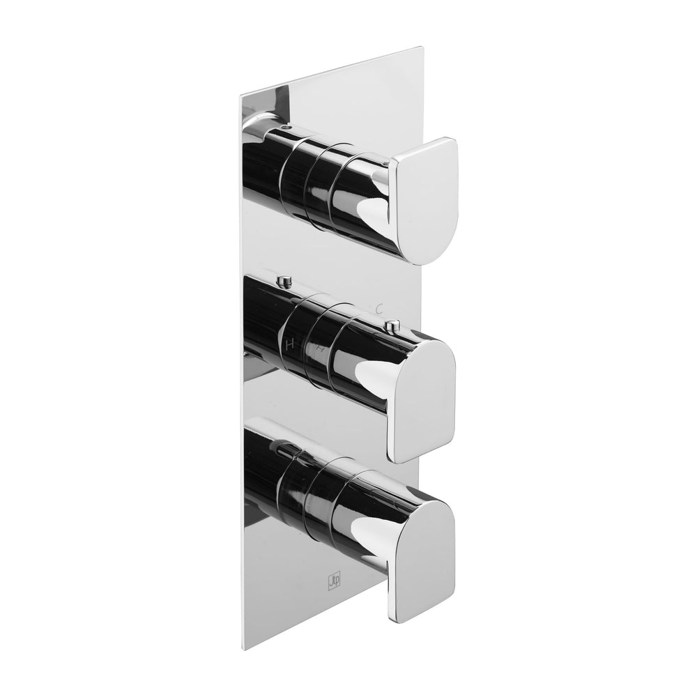 JTP Studio Form 3 Outlet Thermostatic Concealed Valve in Chrome