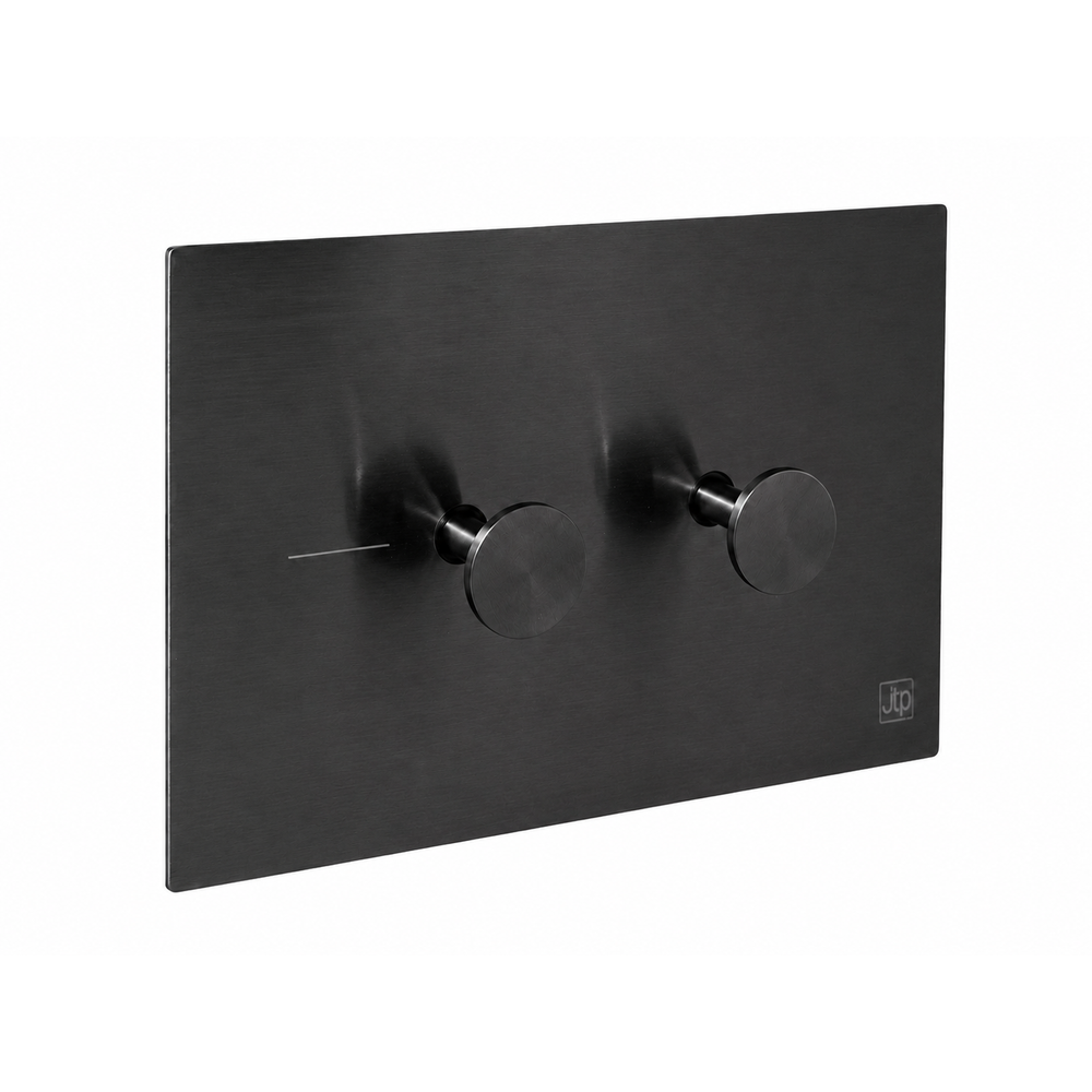 JTP Metal Pneumatic Exposed Button Flush Plate in Brushed Black