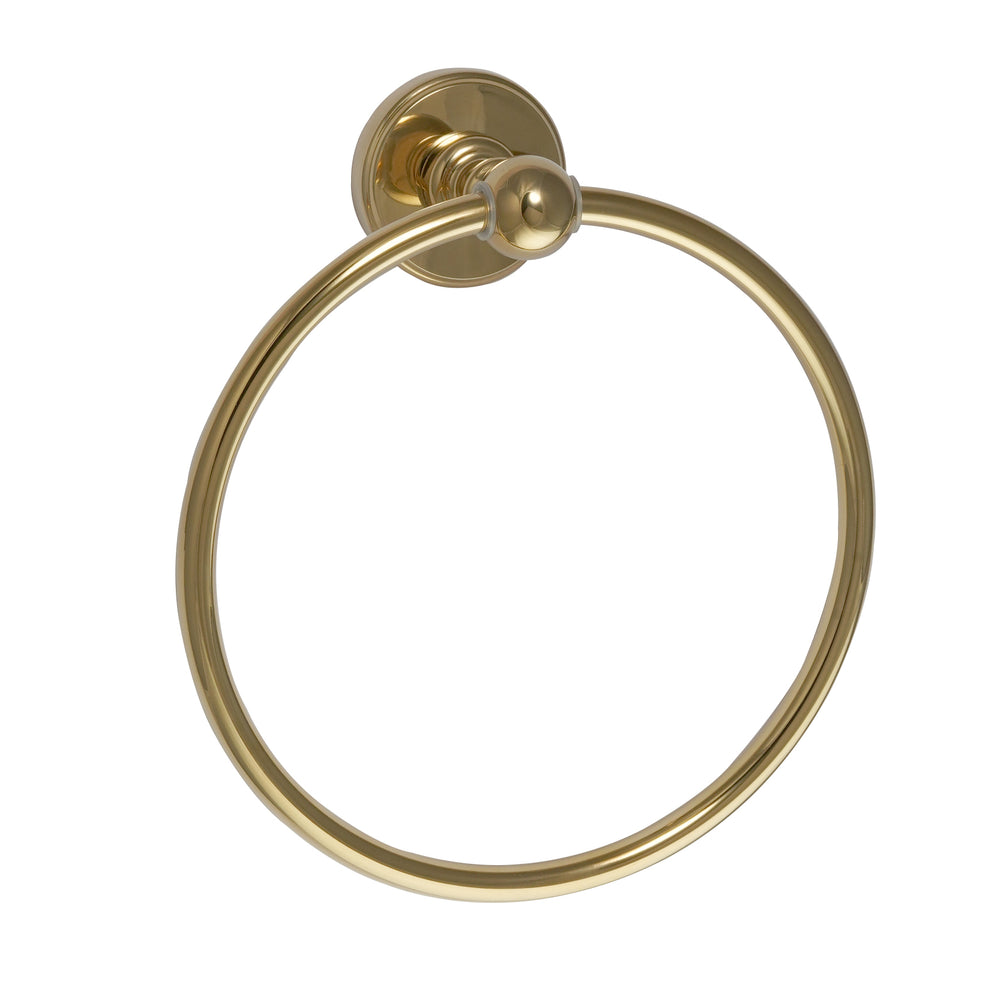 JTP Grosvenor Towel Ring in Polished Gold