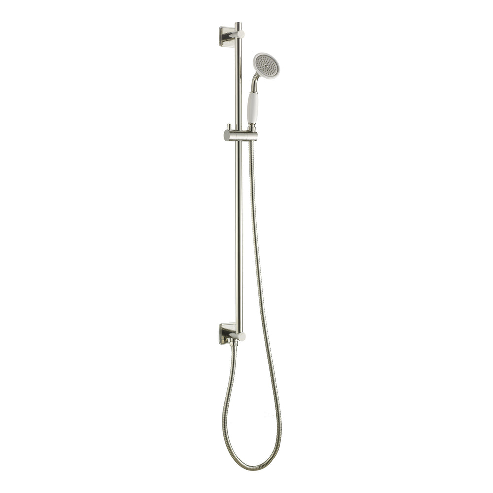 JTP Grosvenor Traditional Slide Rail Kit with Bottom Outlet in Polished Nickel