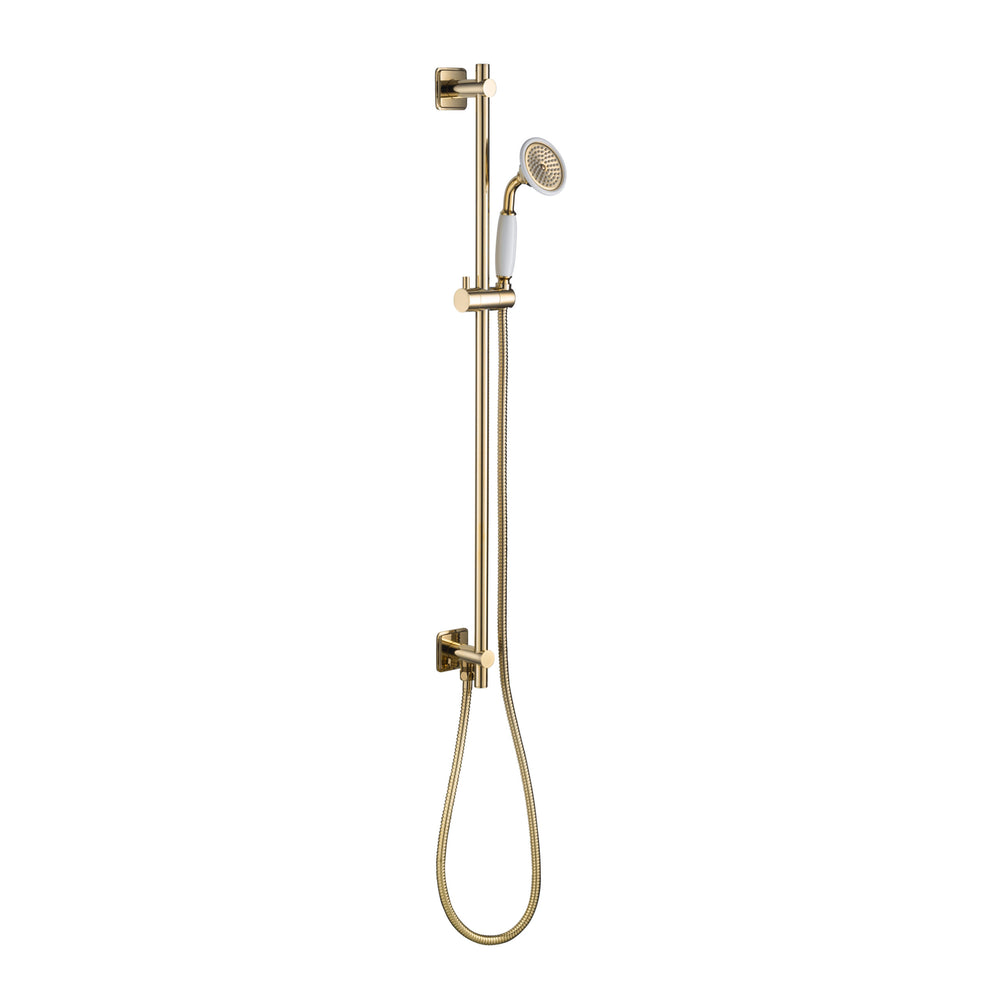 JTP Grosvenor Traditional Slide Rail Kit with Bottom Outlet in Polished Gold