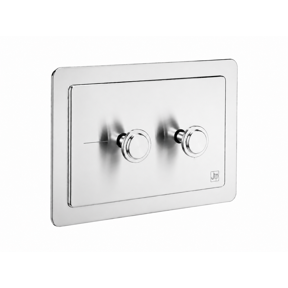 JTP Grosvenor Metal Pneumatic Exposed Button Flush Plate in Chrome