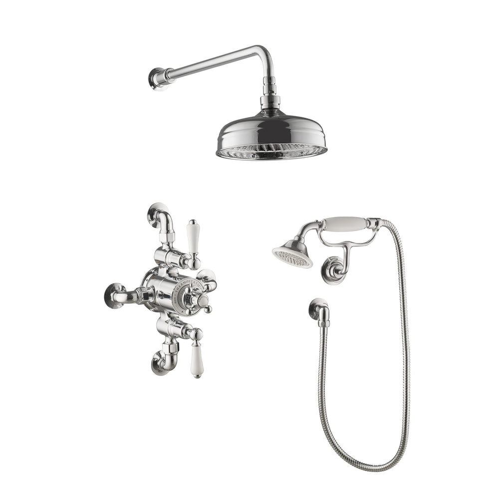 JTP Grosvenor Exposed Thermostatic Shower Valve, 2 Outlet in Chrome