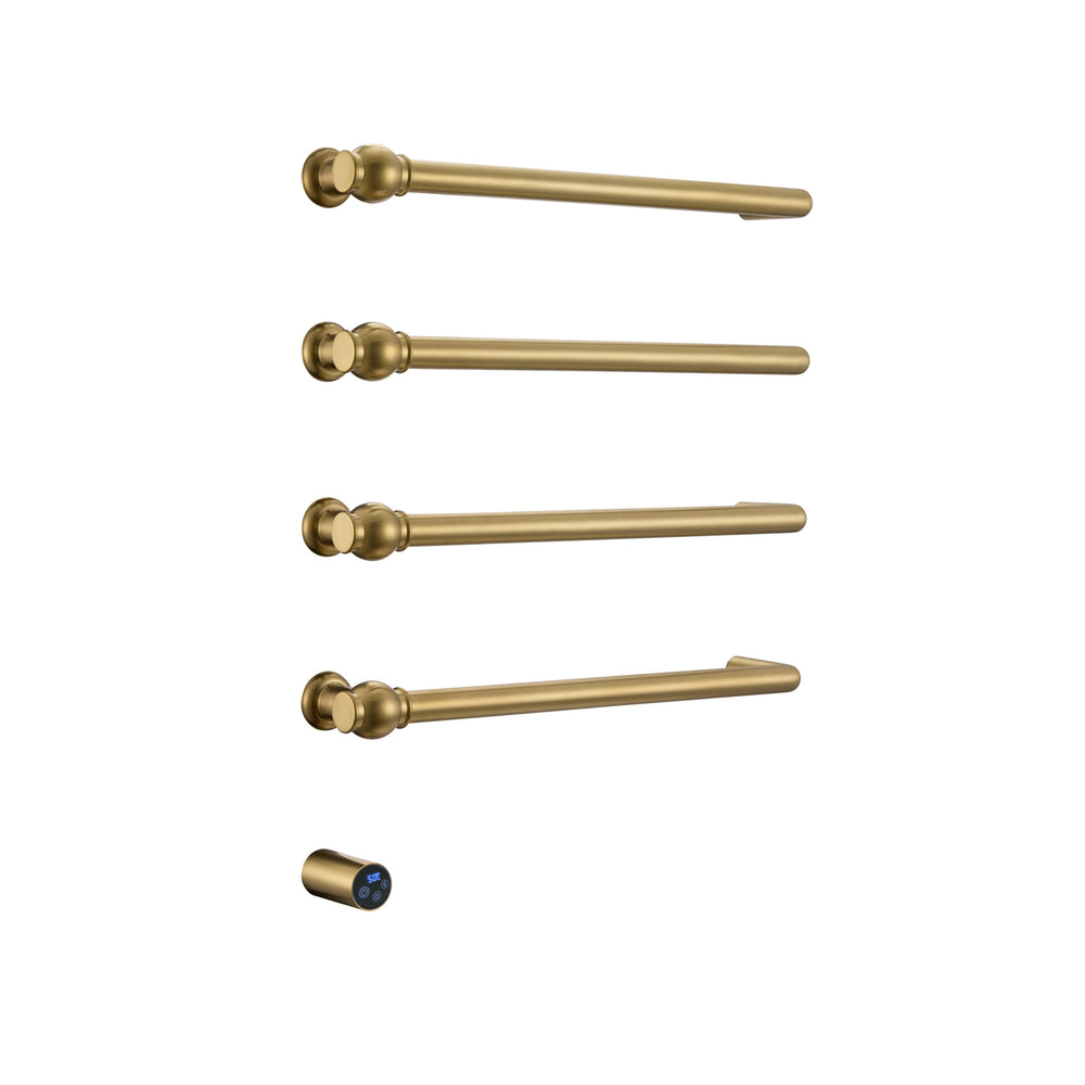 JTP Grosvenor Electric Traditional Towel Rail 529mm in Brushed Brass