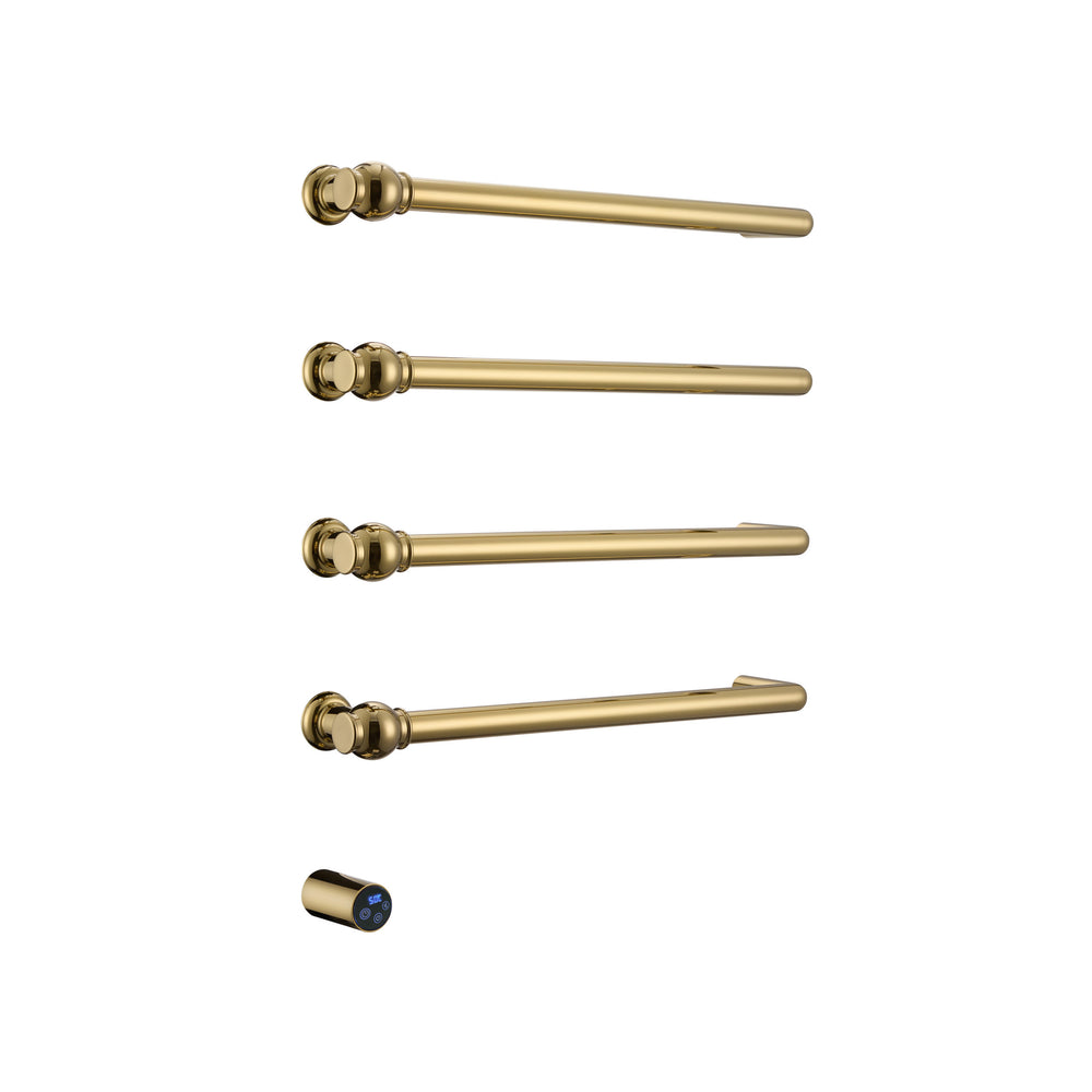 JTP Grosvenor Electric Traditional Towel Rail 529mm in Polished Gold