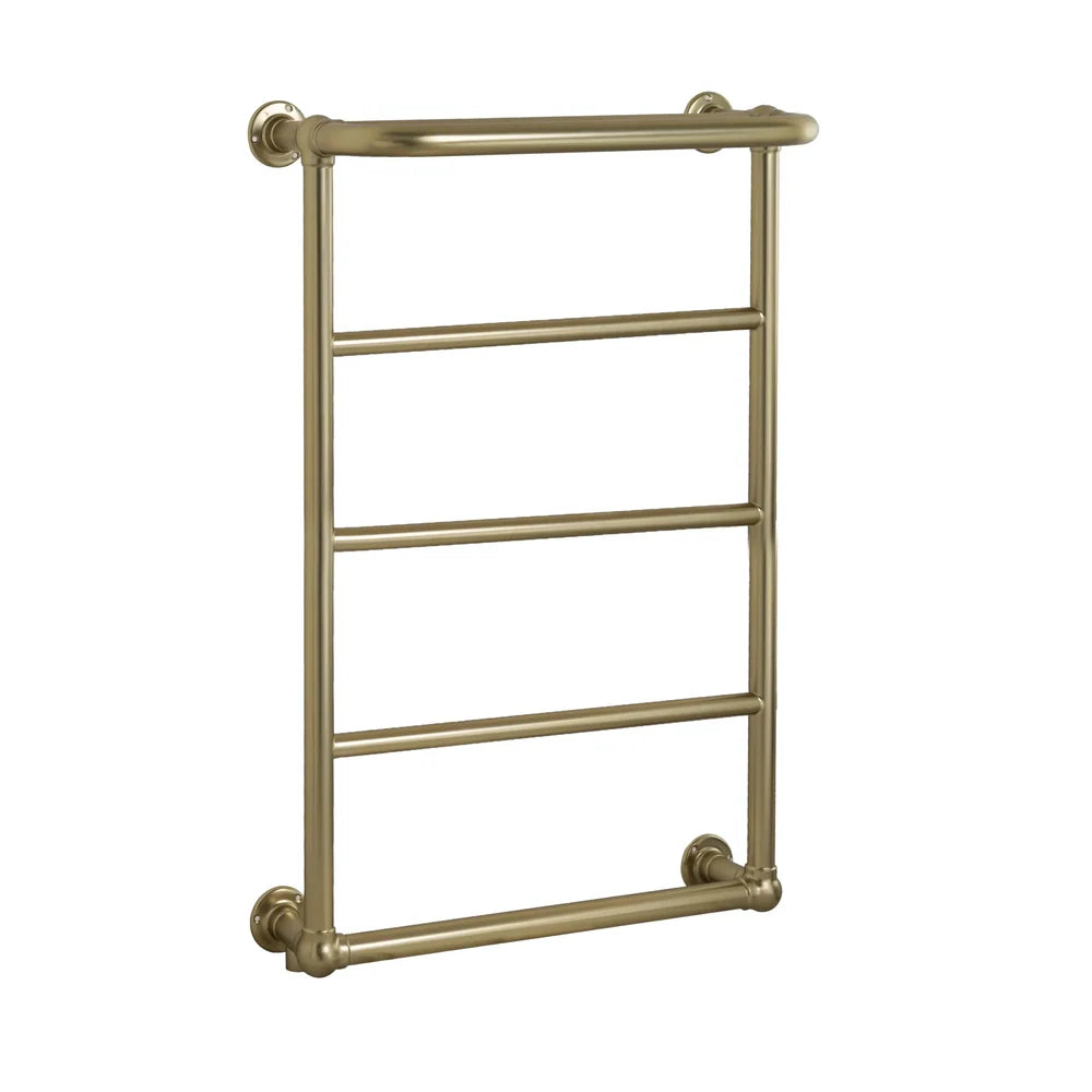 JTP Grosvenor Wall Mounted Traditional Towel Radiator in Brushed Brass