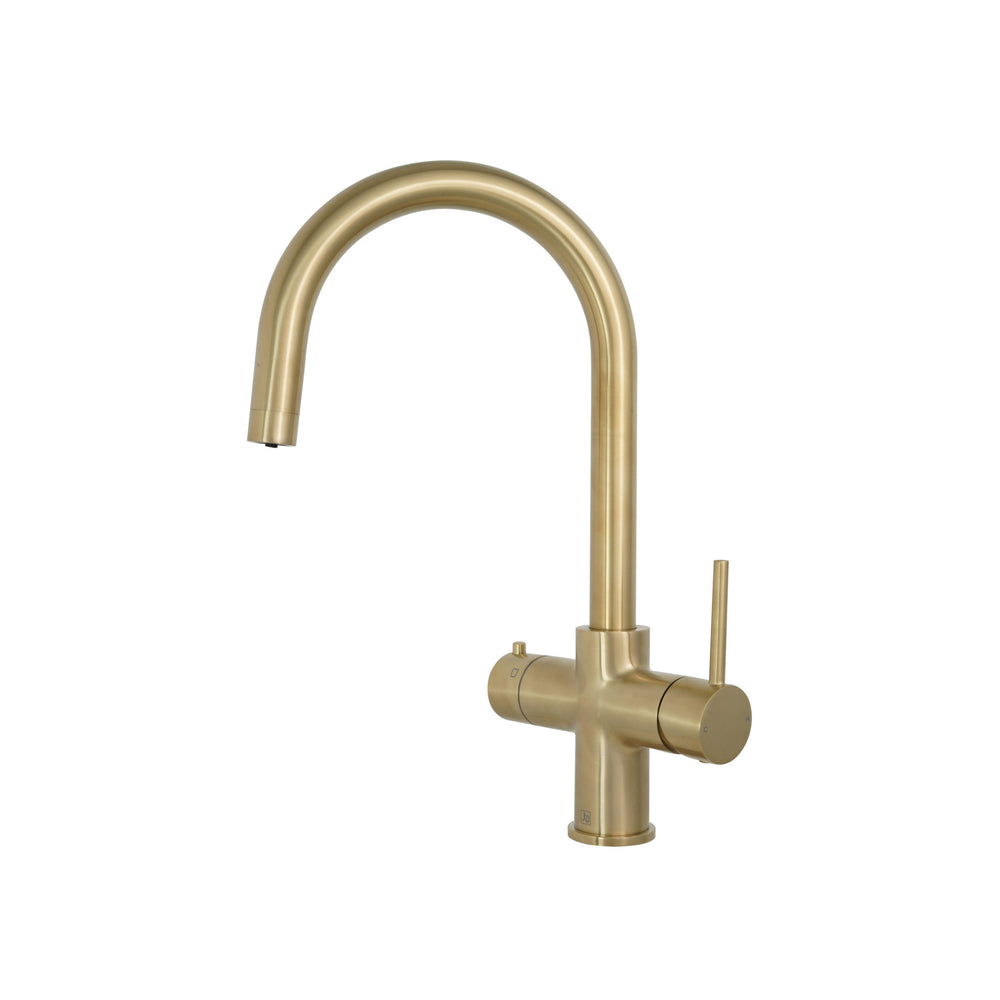 JTP 4 in 1 Boiling Water Tap with Boiler and Filter in Brushed Brass