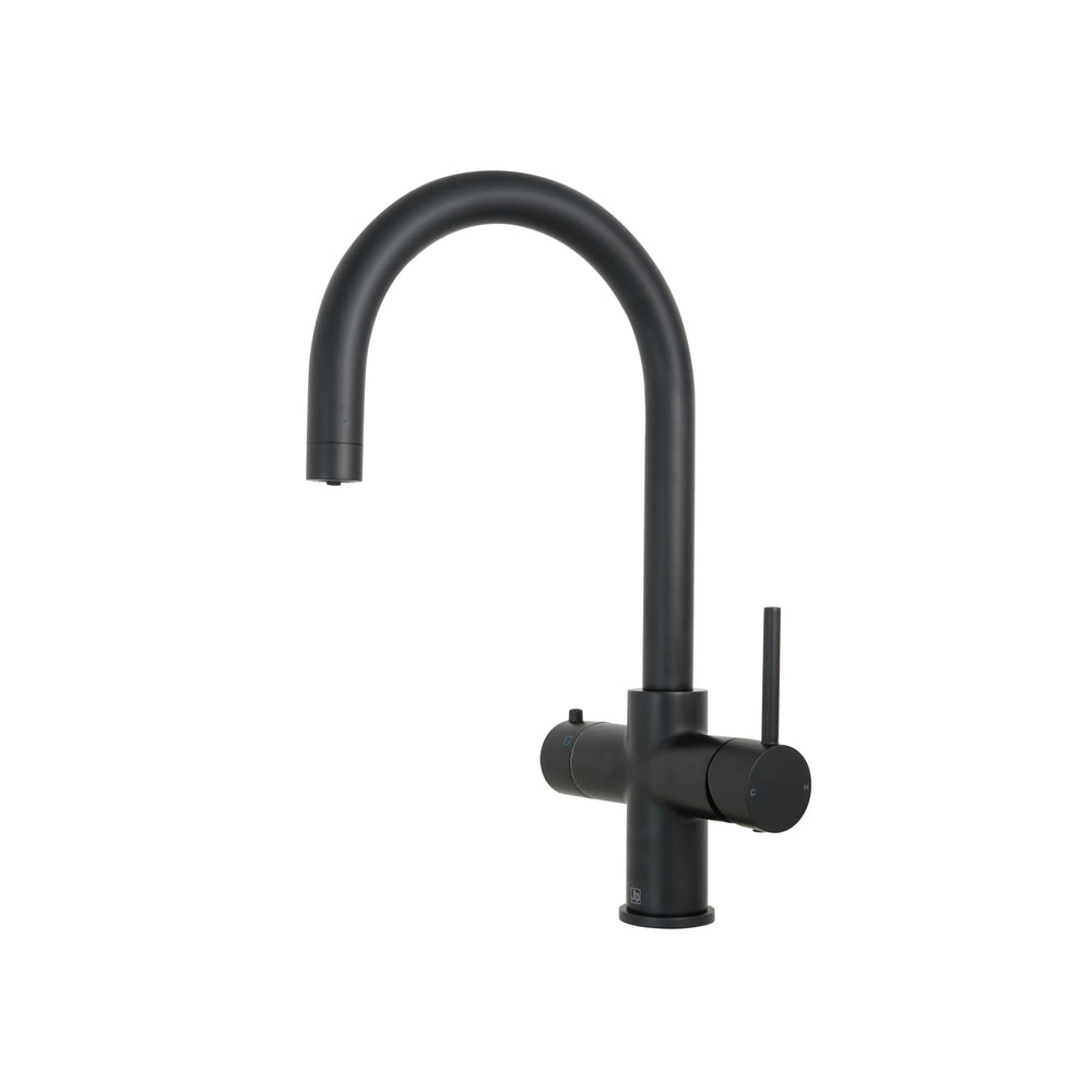 JTP 4 in 1 Boiling Water Tap with Boiler and Filter in Matt Black