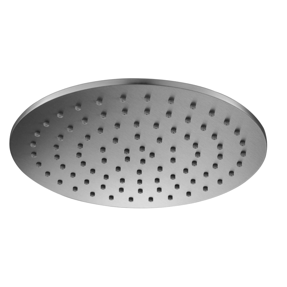 JTP INOX Slim Round Overhead Shower in Stainless Steel