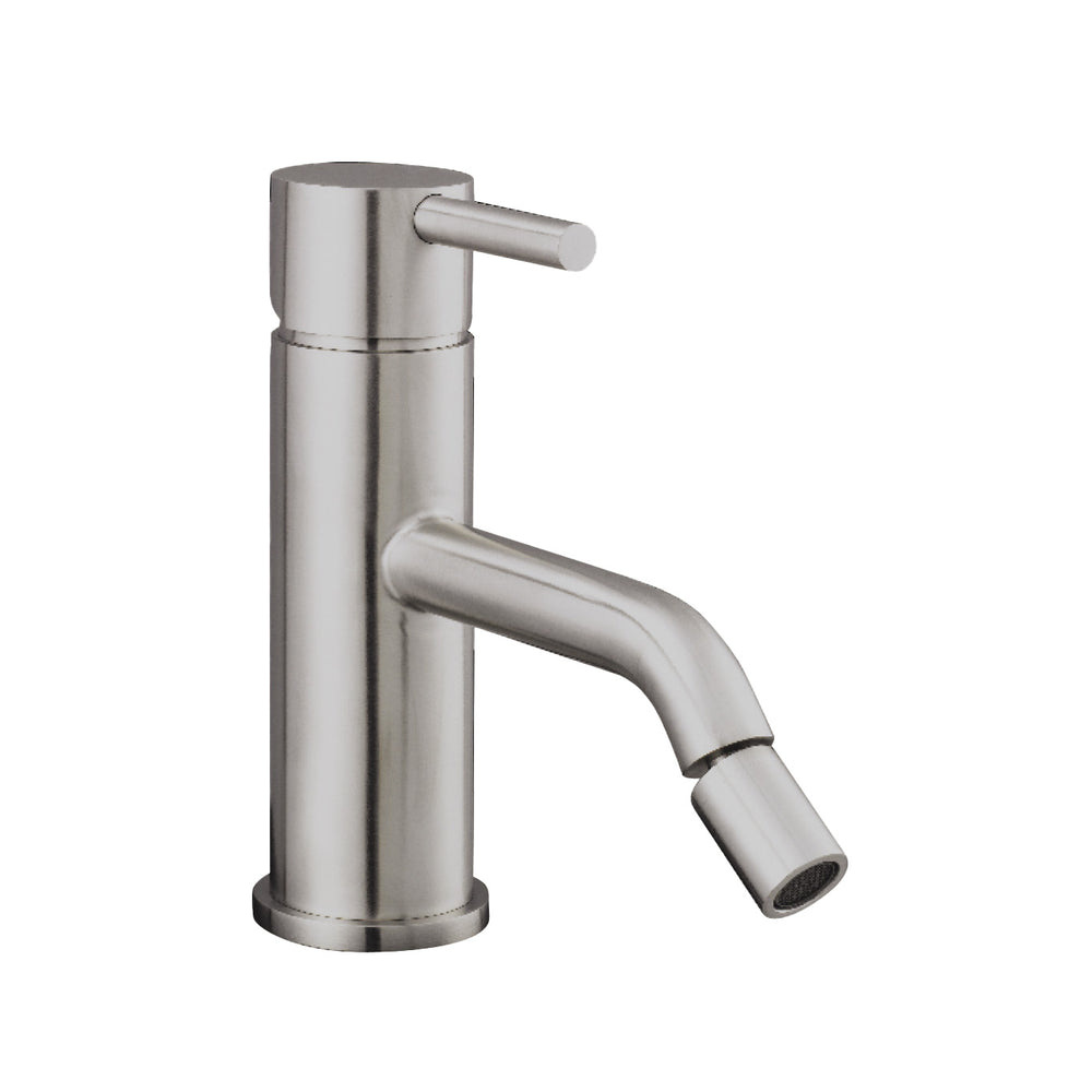 JTP INOX Single Lever Bidet Mixer with Pop Up Waste in Stainless Steel