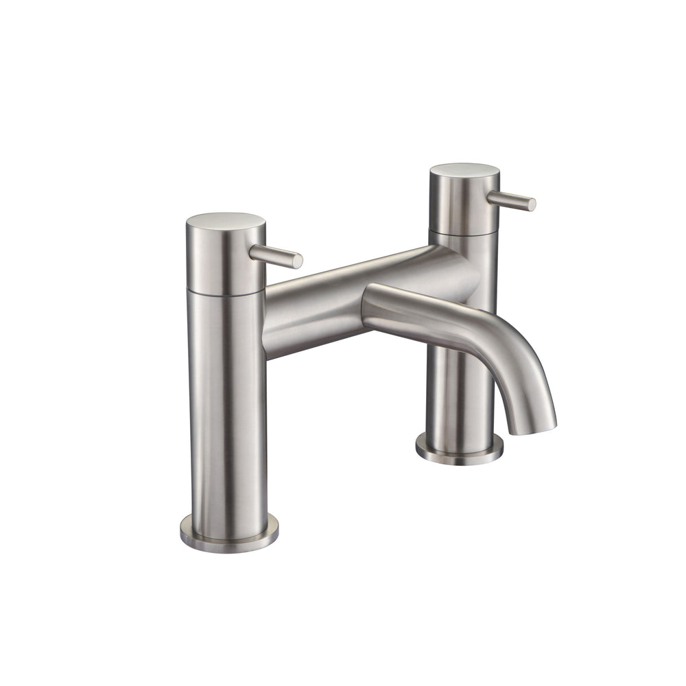 JTP INOX Deck Mounted Bath Filler in Stainless Steel
